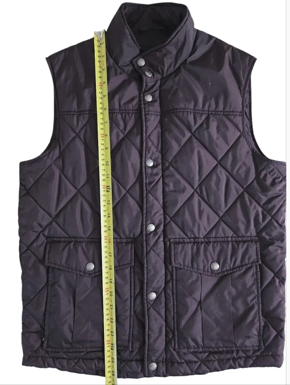 Banana Republic Men Quilted Vest size M Quilted Sleeveless Vest - Dark Plum
